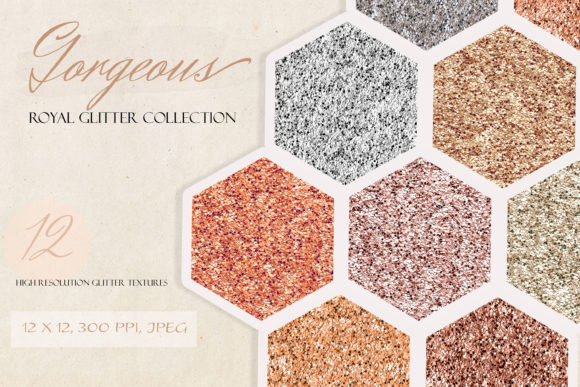 Download Royal Metallic Glitter Digital Paper Set - Digital paper Collection
