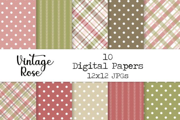 Download Antique Rose Pattern Digital Paper - Digital paper Collection