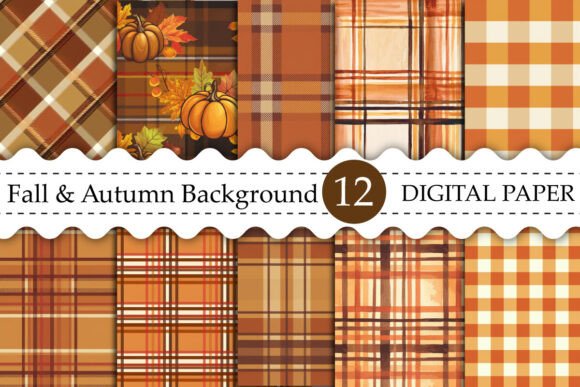 Download Fall &amp; Autumn Background Digital Paper - Digital paper Collection