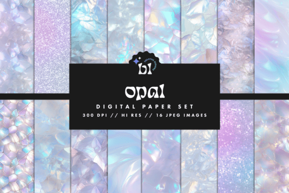 Download Opal Digital Paper Set - Digital paper Collection