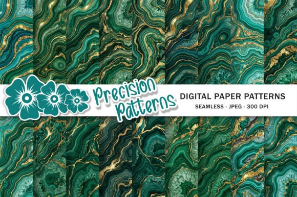 Download Emerald Gold Agate Digital Paper - Digital paper Collection