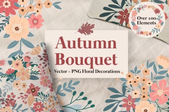 Download Autumn Floral Illustrations - Premium Bundle