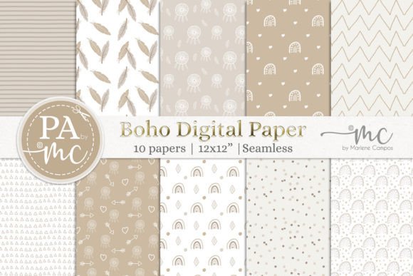 Download Nude Boho Digital Paper Seamless - Digital paper Collection