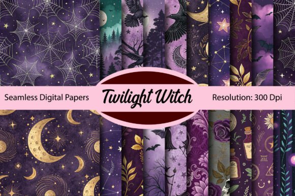 Download Twilight Witch Seamless Digital Paper - Digital paper Collection